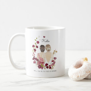 Wirst du meine Brautjungfer/Ehrenjungfer-Vorschlag Kaffeetasse
