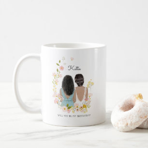 Wirst du meine Brautjungfer/Ehrenjungfer-Vorschlag Kaffeetasse