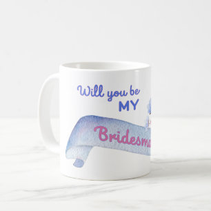 Wirst du meine Brautjungfer mit Blumen sein Kaffeetasse