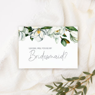 Wirst du meine Brautjungfer sein Weiße Magnolie Fl