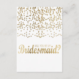 "Wirst du meine Bridesmaid sein?" Imitats Gold Con Einladung