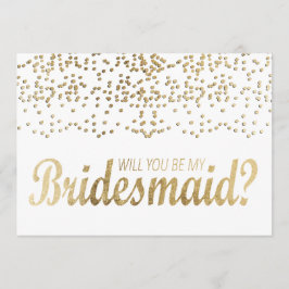 "Wirst du meine Bridesmaid sein?" Imitats Gold Con Einladung