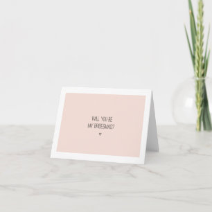 Wirst du meine Bridesmaid sein  Rosa Karte gefalte