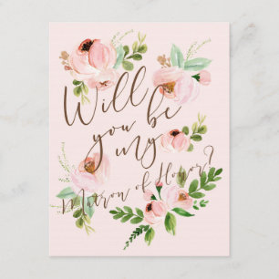 Wirst du meine Ehrenmatrone sein? Bridesmaid-Kar Einladung