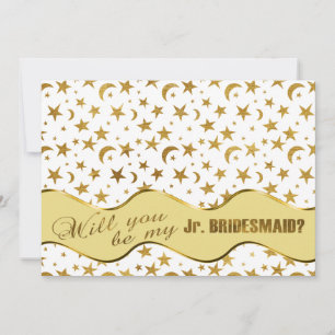 Wirst du meine Ehrenmatrone sein? Gold Bling Desig Einladung