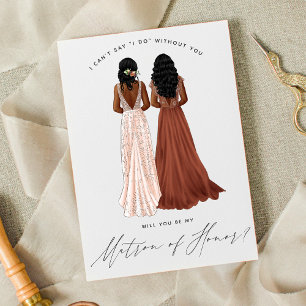 Wirst du meine Ehrenmatrone sein? Mädchen in Gowns Einladung
