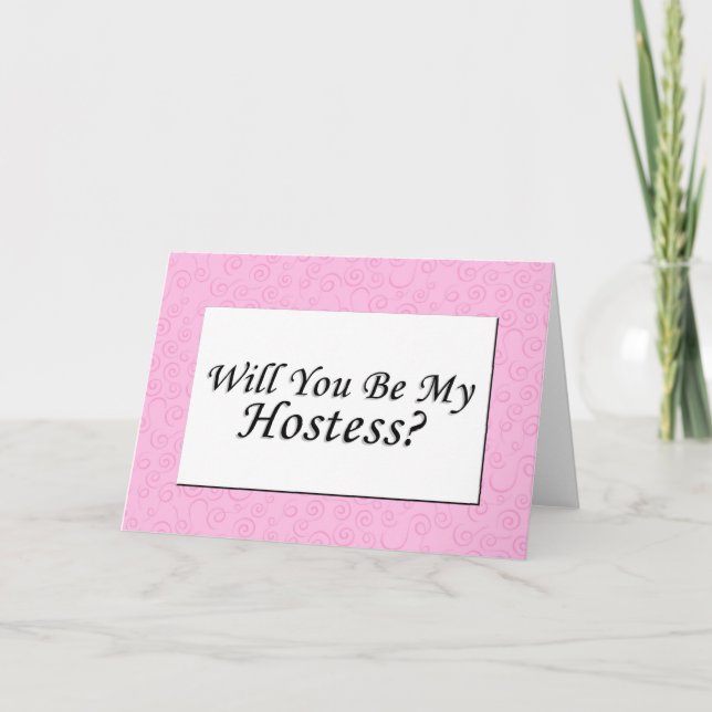 Wirst du meine Hostess sein? Einladung (Vorderseite)