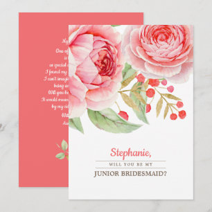 Wirst du meine Junior Bridesmaid sein? Romantische Einladung