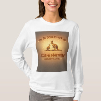 Wirst du meine Patentante sein?“ Känguru-Andenken- T-Shirt