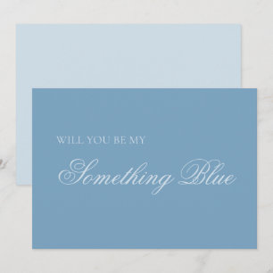 Wirst du meine Something Blue Brautjungfer? Vorsch Karte