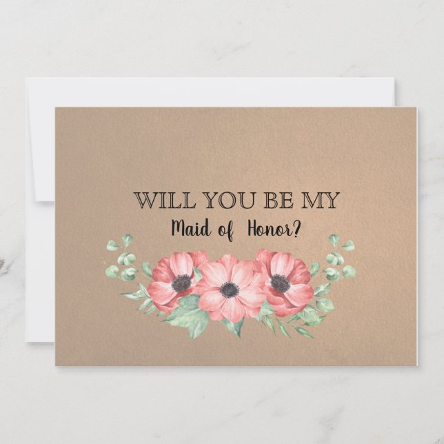 Wirst du meine Trauzeugin sein? Einladung (Vorderseite)