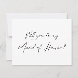 Wirst du meine Trauzeugin sein? MOH-Vorschlag RSVP Karte