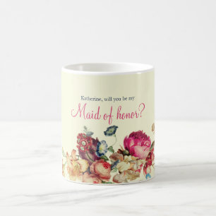 Wirst du meine Trauzeugin Vintag sein? Kaffeetasse