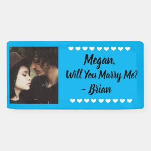 Wirst du mich heiraten Benutzerdefinierter Name un Banner
