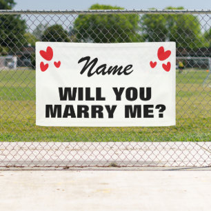 Wirst du mich heiraten Heiratsantrags-Banner-Schil Banner