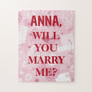 Wirst du mich heiraten Namens-Puzzle