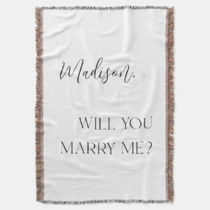 Wirst du mich heiraten Personalisierte Verlobungsd Decke