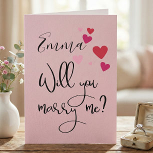 Wirst du mich heiraten? Personalisierter Heiratsan Karte
