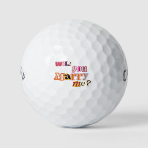 'Wirst du mich heiraten?' Romantischer Heiratsantr Golfball