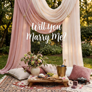 Wirst du mich heiraten Romantischer Heiratsantrag Acrylschild