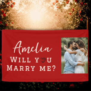 Wirst du mich heiraten Romantisches Heiratsantrag- Banner