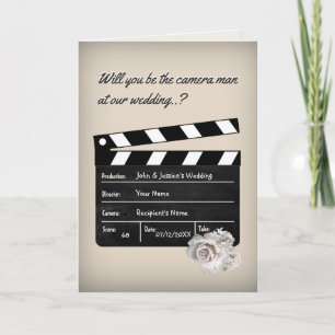 Wirst du unser Hochzeitskameramann sein? Einladung