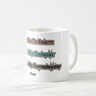 Wirtschaft gegen Umwelt Kaffeetasse