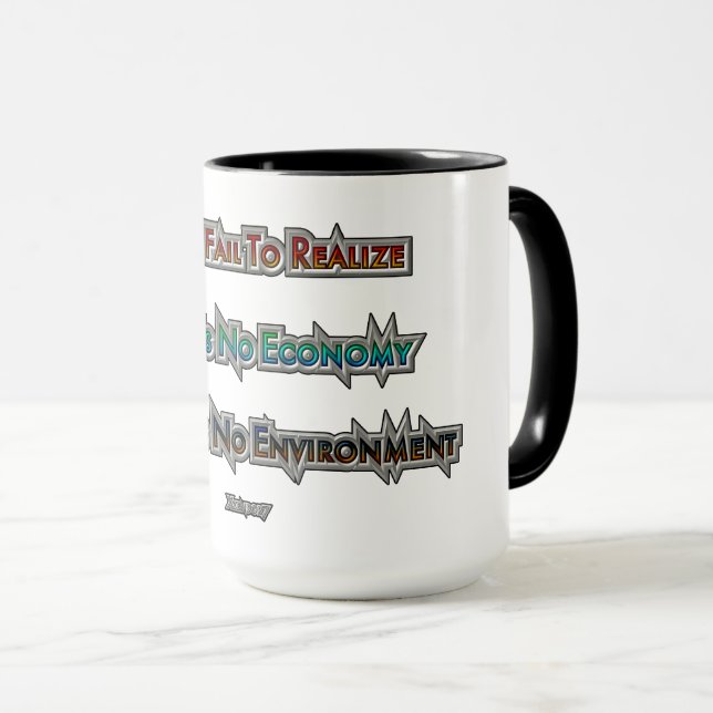 Wirtschaft gegen Umwelt Tasse (VorderseiteRechts)