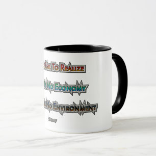 Wirtschaft gegen Umwelt Tasse