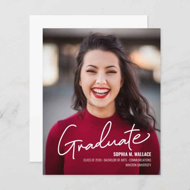 Wirtschaftliche Hochschulausbildung mit Foto (Vorne/Hinten)