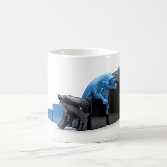 Wirtschaftliche Trend von Bull & Bear im Wettbewer Kaffeetasse (Mittel)