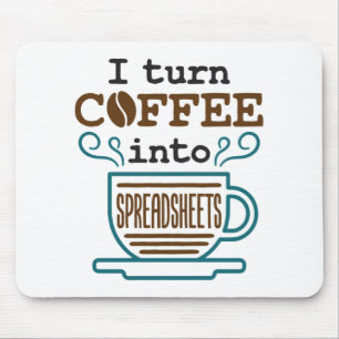 Wirtschaftsprüfer CPA I: Kaffee in Tabellenkalkul Mousepad