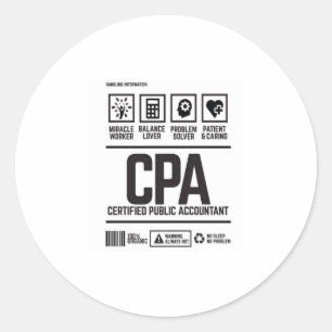 Wirtschaftsprüfer (CPA) Runder Aufkleber