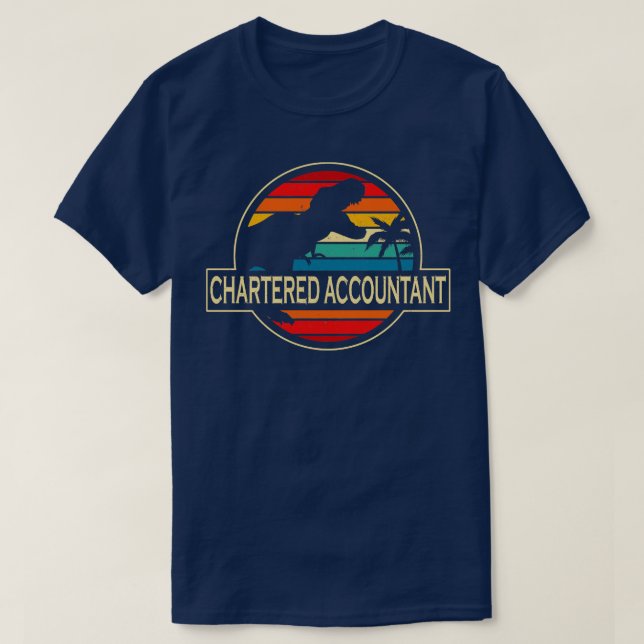 Wirtschaftsprüfer Dinosaurier T-Shirt (Design vorne)