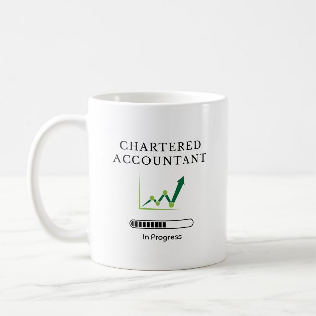 Wirtschaftsprüfer - Funny Finance Progress Gift Kaffeetasse (Links)