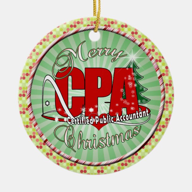 Wirtschaftsprüfer WEIHNACHTSCPAs Keramik Ornament (Vorne)
