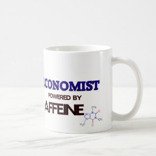 Wirtschaftswissenschaftler angetrieben durch kaffeetasse