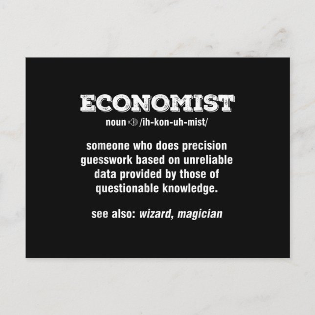 Wirtschaftswissenschaftler - Studienbesteuerung Le Postkarte (Vorderseite)