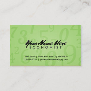 Wirtschaftswissenschaftler-Visitenkarten Visitenkarte