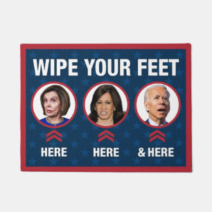 Wischen Sie Ihre Füße lustige Anti Biden Harris  Fußmatte