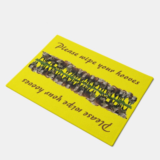 Wischen Sie Ihre Hufe - Vieh ab Fußmatte (Schrägansicht)