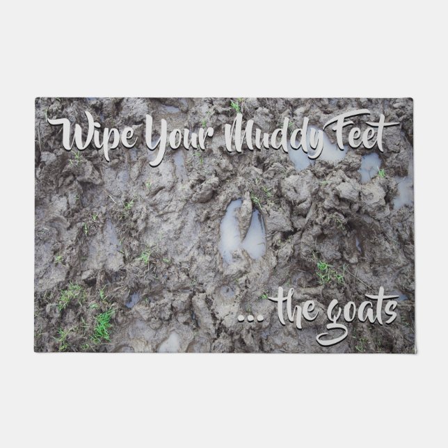 Wischen Sie Ihre Muddy Feet - GOATS - CountryFarma Fußmatte (Vorderseite)