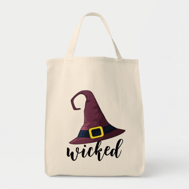 Wischhut, Hexenhut, lustiges Halloween Tragetasche (Vorne)