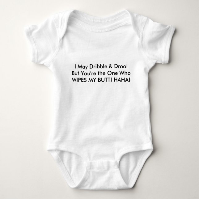 WISCHT MEIN HINTERN Baby Jersey ab. Lustige Baby Strampler (Vorderseite)