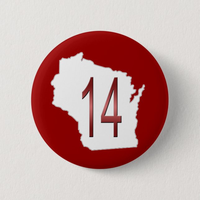 Wisconsin 14 button (Vorderseite)