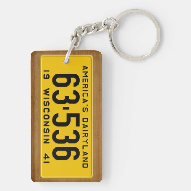 Wisconsin 1941 Vintager Schlüsselanhänger (Rückseite)