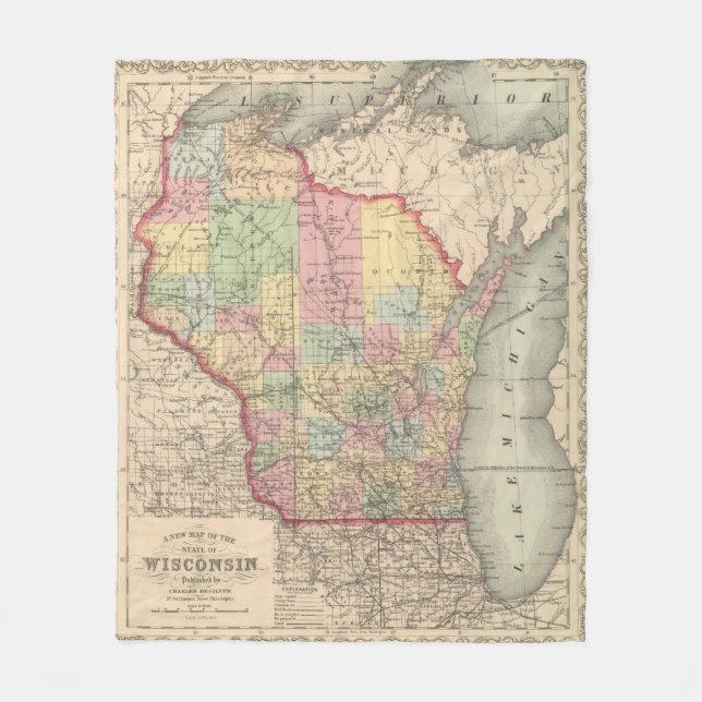 Wisconsin 7 fleecedecke (Vorderseite)