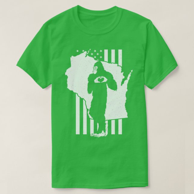Wisconsin (amerikanische Flagge) T-Shirt (Design vorne)