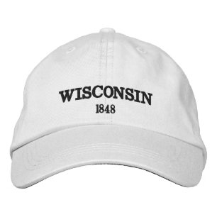 Wisconsin-angepasster Baseballhut Bestickte Baseballkappe