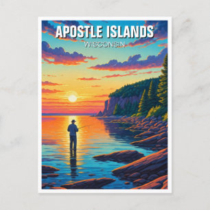 Wisconsin Apostel Islands Sunset Postkarte
